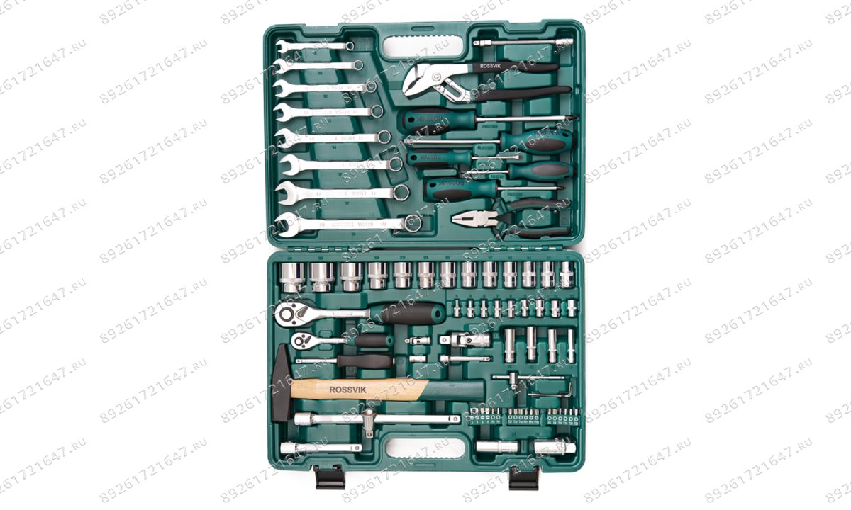  Набор инструментов универсальный ROSSVIK UST077, 77 предметов (1/4