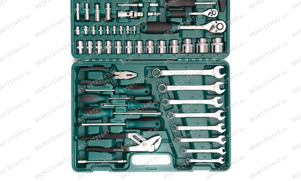  Набор инструментов универсальный ROSSVIK UST077, 77 предметов (1/4