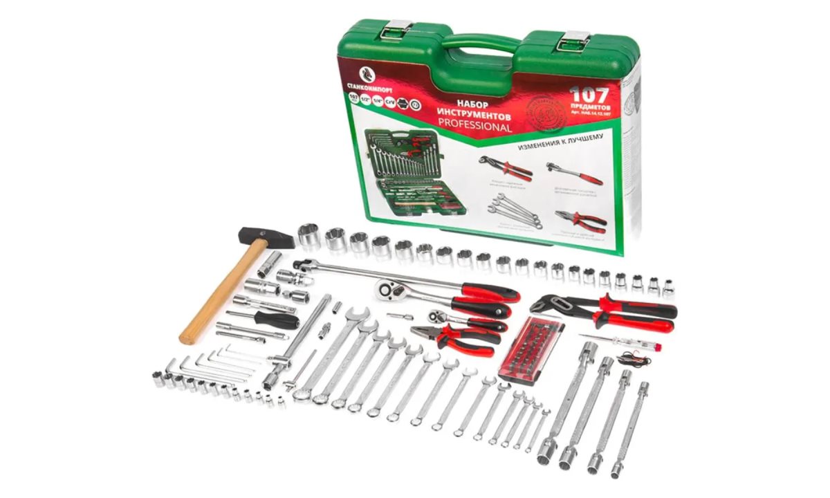  Набор инструмента (107 предметов) СТАНКОИМПОРТ НАБ.14.12.107 (0)