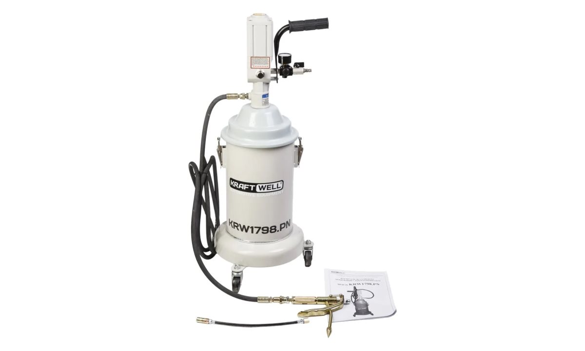  KraftWell KRW1798.PN Нагнетатель солидола мобильный с пневмоприводом (0)