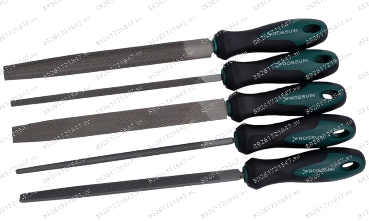  Набор напильников ROSSVIK HFS0508, 200мм, 5 шт (0)