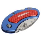  Нож универсальный алюминиевый складной со сменными лезвиями мини WP211005 WORKPRO мни (1)