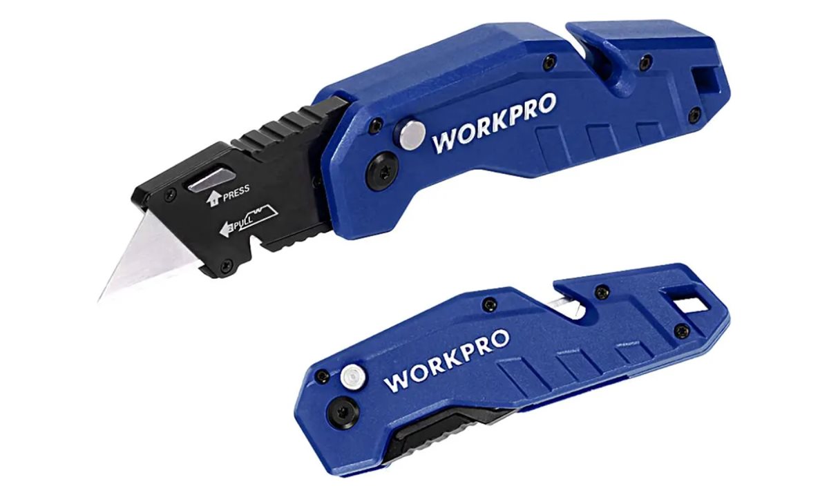  Нож универсальный складной со сменным лезвием WP211008 WORKPRO (1)