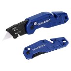  Нож универсальный складной со сменным лезвием WP211008 WORKPRO мни (1)