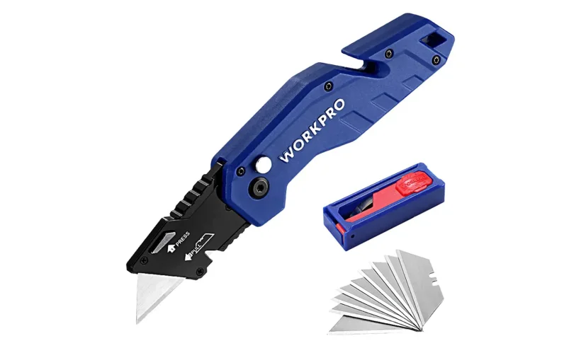 Нож универсальный складной со сменным лезвием WP211008 WORKPRO фото