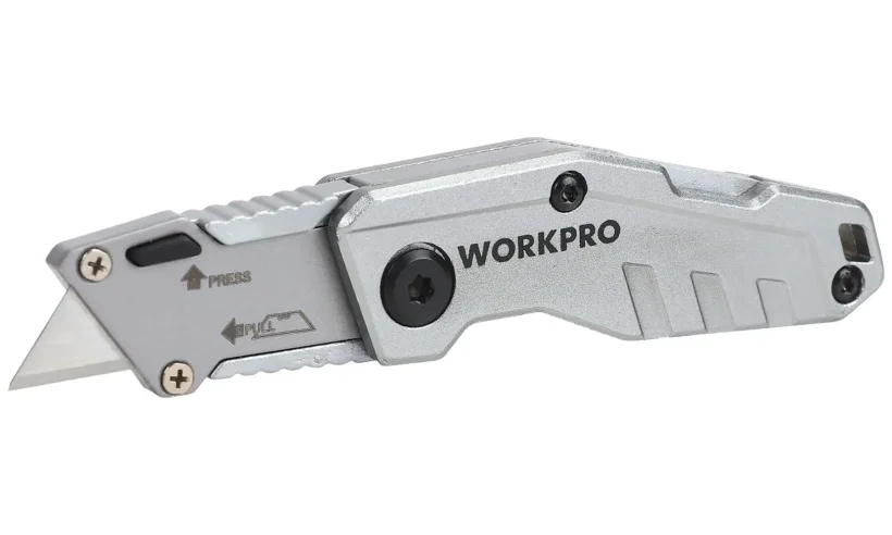 Нож универсальный складной со сменными лезвиями мини WP211010 WORKPRO фото