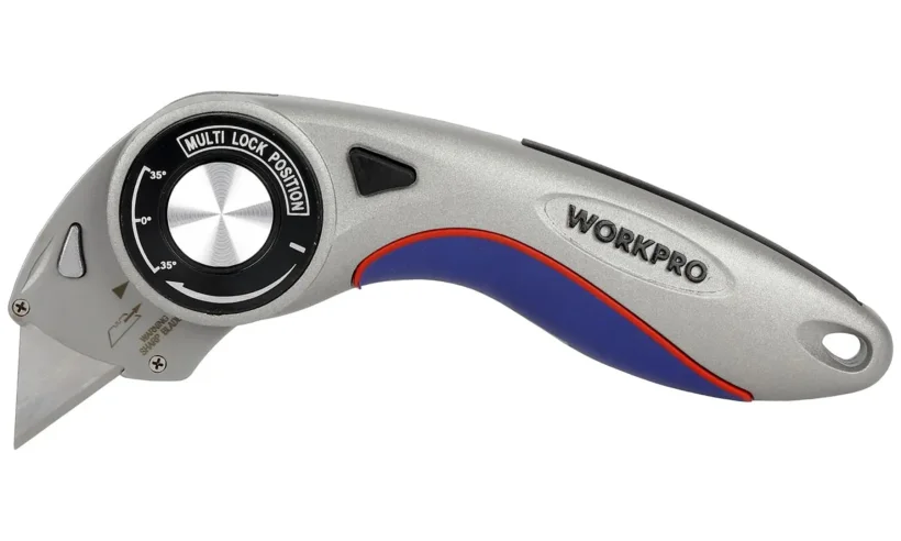 Нож универсальный складной алюминиевый со сменными лезвиями WP211013 WORKPRO фото