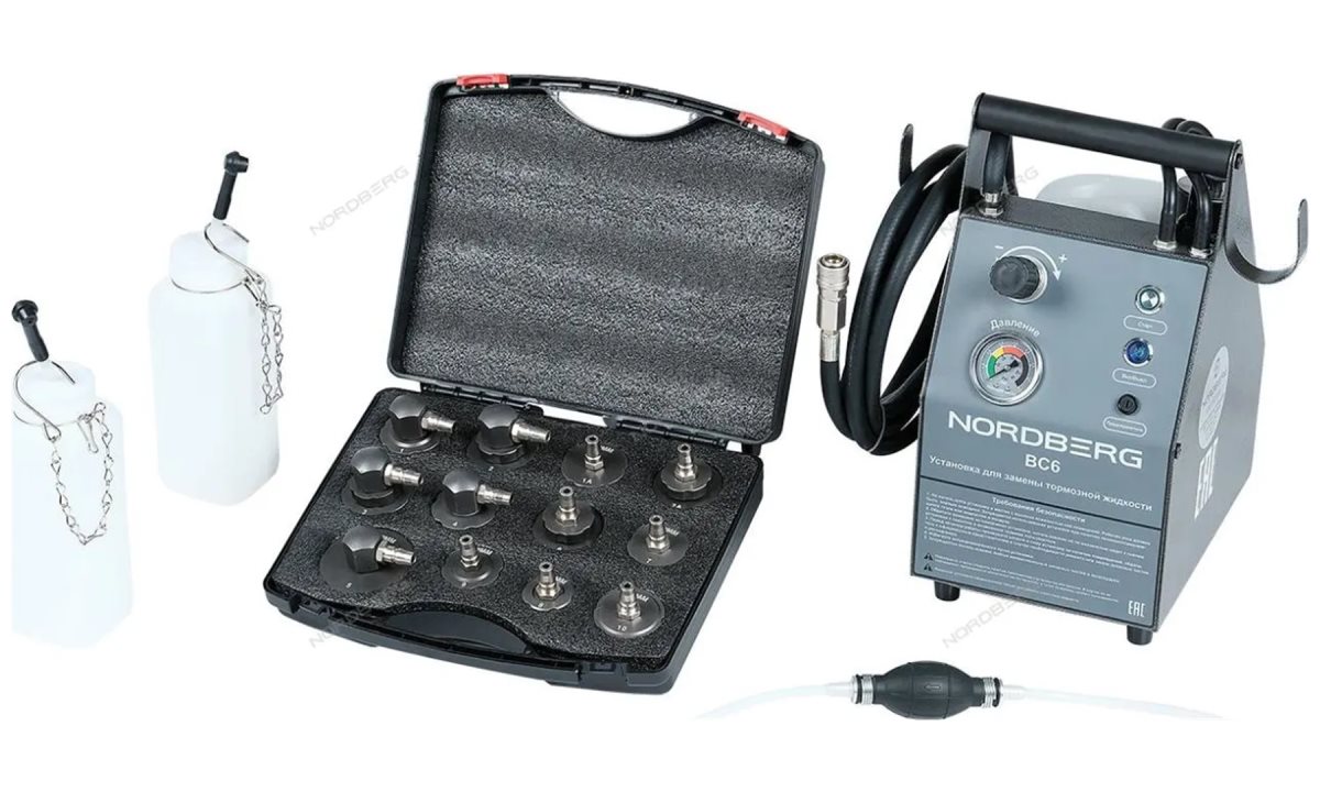 Установка для прокачки тормозной системы и системы сцепления, об. 5 л. Nordberg BC6 (0)