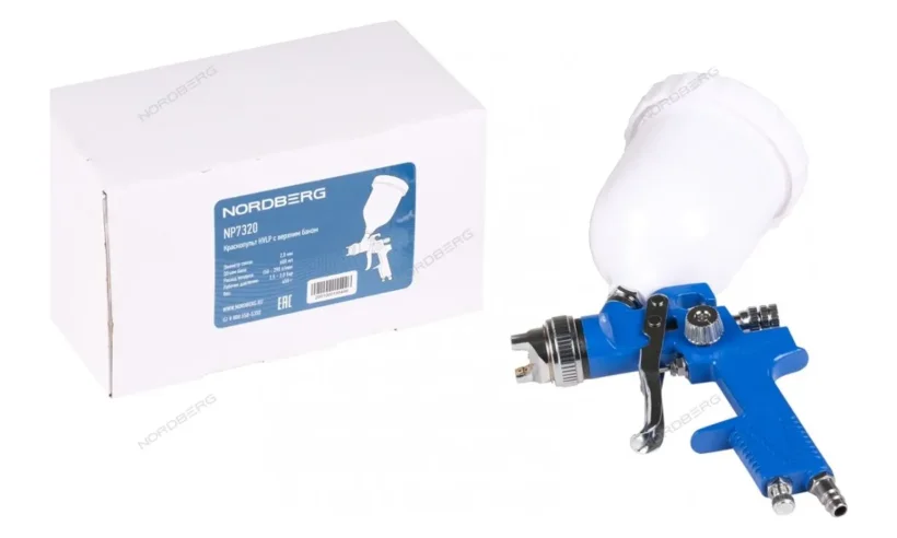 КРАСКОПУЛЬТ HVLP с верхним баком, сопло 2,0 мм NORDBERG NP7320 фото