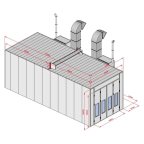 KraftWell KRW1254-MG Покрасочная камера 12 х 5 х 4 м., 60 000 м3/ч мни (2)
