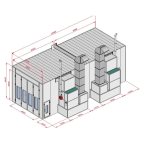  KraftWell KRW1254-MG Покрасочная камера 12 х 5 х 4 м., 60 000 м3/ч мни (0)