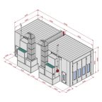  KraftWell KRW1254-TMG Покрасочная камера 12 х 5 х 4 м., 60 000 м3/ч мни (0)