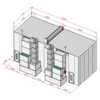  KraftWell KRW1255-MG Покрасочная камера 12 х 5 х 5 м., 60 000 м3/ч мни (1)
