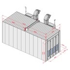  KraftWell KRW1255-MG Покрасочная камера 12 х 5 х 5 м., 60 000 м3/ч мни (3)