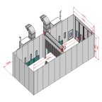 KraftWell KRW1255-MG Покрасочная камера 12 х 5 х 5 м., 60 000 м3/ч мни (8)