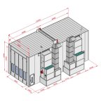  KraftWell KRW1255-MG Покрасочная камера 12 х 5 х 5 м., 60 000 м3/ч мни (0)