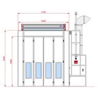  KraftWell KRW1555-MD Покрасочная камера 15 х 5 х 5 м., 84 000 м3/ч мни (2)