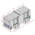  KraftWell KRW1555-MD Покрасочная камера 15 х 5 х 5 м., 84 000 м3/ч мни (0)