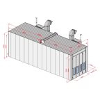  KraftWell KRW1655-MG Покрасочная камера 16 х 5 х 5 м., 88 000 м3/ч мни (2)
