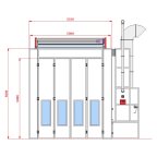  KraftWell KRW1655-MG Покрасочная камера 16 х 5 х 5 м., 88 000 м3/ч мни (5)