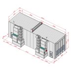  KraftWell KRW1655-MG Покрасочная камера 16 х 5 х 5 м., 88 000 м3/ч мни (0)