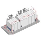  KraftWell KRW1855-TM Покрасочная камера 18 х 5 х 5 м., 75 000 м3/ч мни (2)