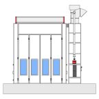  KraftWell KRW1855-TM Покрасочная камера 18 х 5 х 5 м., 75 000 м3/ч мни (6)