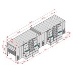  KraftWell KRW2455-TRMG Покрасочная камера 24 х 5 х 4,9 м., 120 000 м3/ч мни (0)
