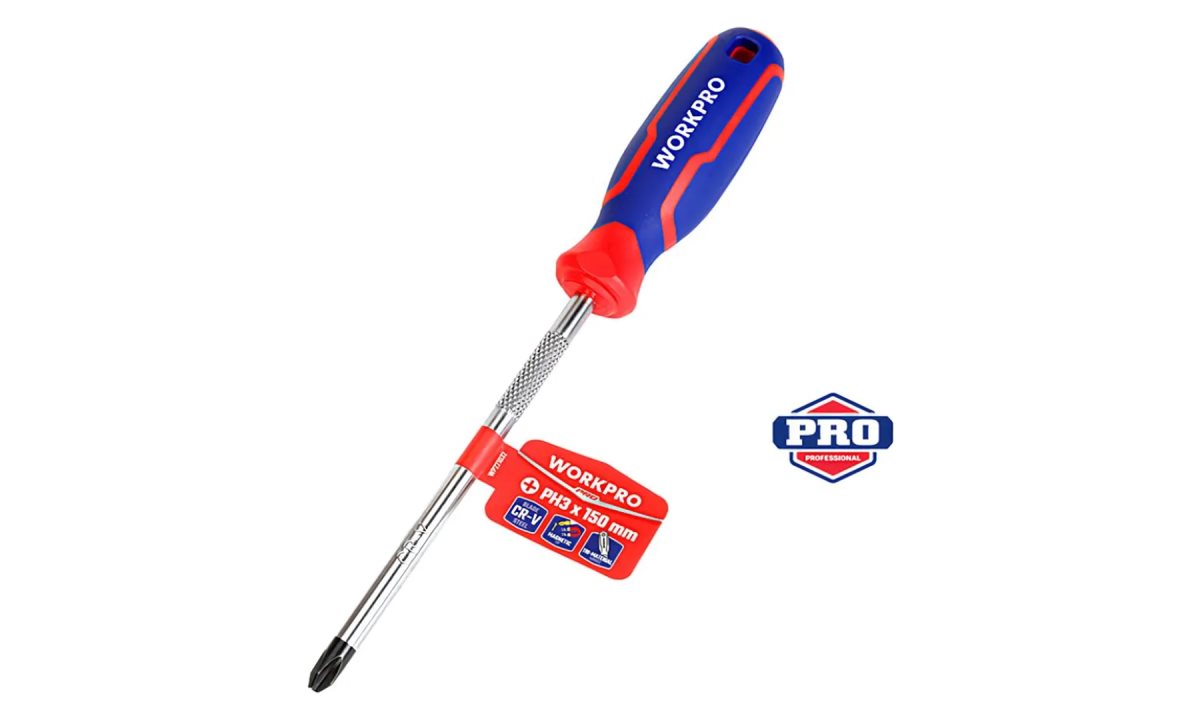  Отвертка Phillips PH3х150мм проф WP221032 WORKPRO (0)