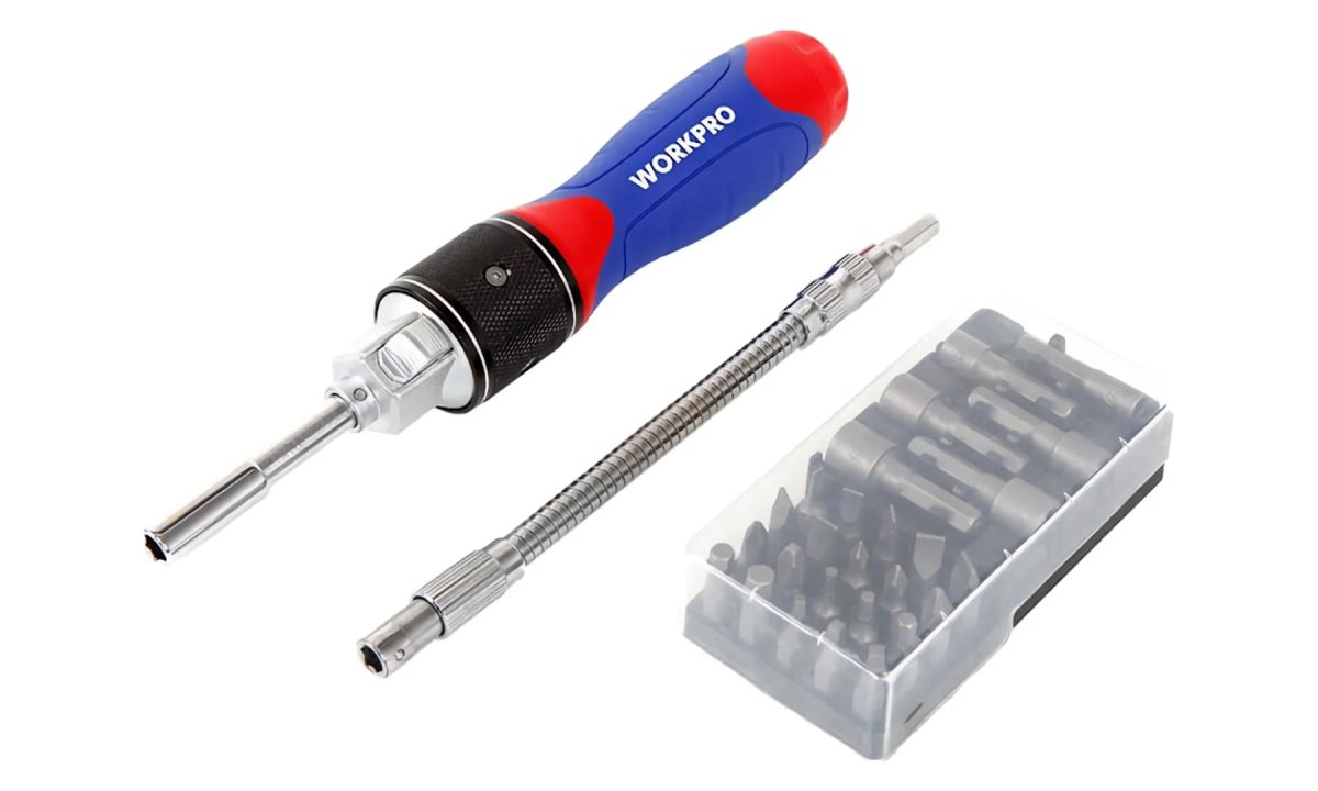  Отвертка 2X DRIVE с трещоткой (28 предметов) WP221053 WORKPRO (0)