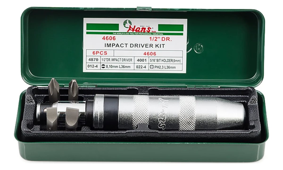  Ударная отвертка с битами Hans, 4606 (0)