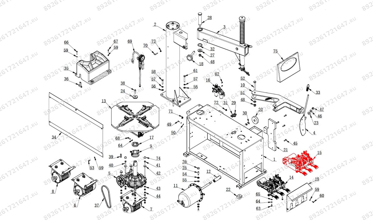 Педальный узел в сборе двухскоростной V526.380 (NEW) (0)