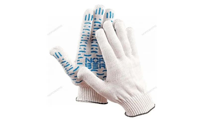 Перчатки с пвх покрытием белые 5 пар NORDBERG NCG610150.5 фото