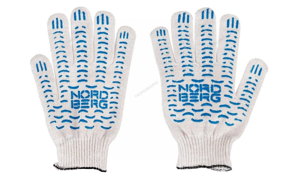  Перчатки с пвх покрытием белые упаковка 250 шт. NORDBERG NCG610150 (1)