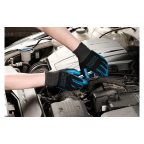  Перчатки маслобензостойкие, черная основа/ синее покрытие NORDBERG NPG1508BB мни (2)