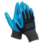  Перчатки маслобензостойкие, черная основа/ синее покрытие NORDBERG NPG1508BB мни (0)