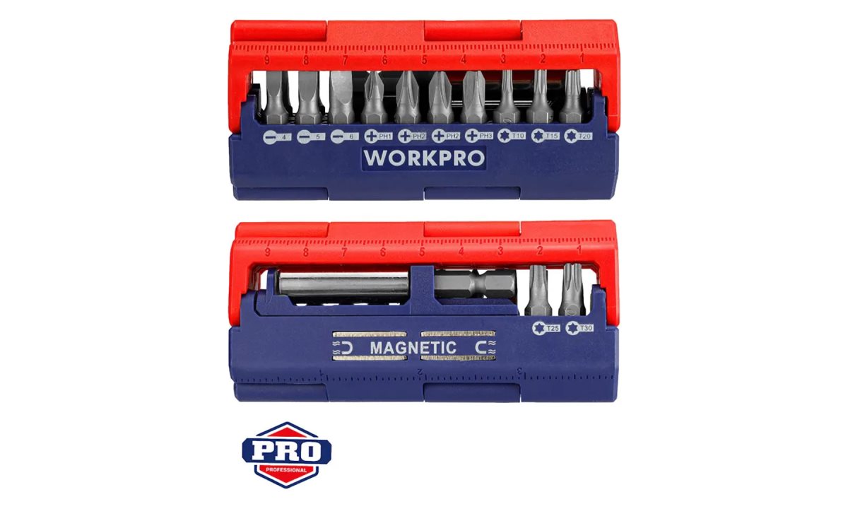  Биты с держателем 13 предметов WP221062 WORKPRO (0)