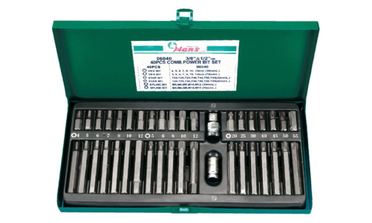  Набор бит для шуруповерта в кейсе Hans, 06040 (0)