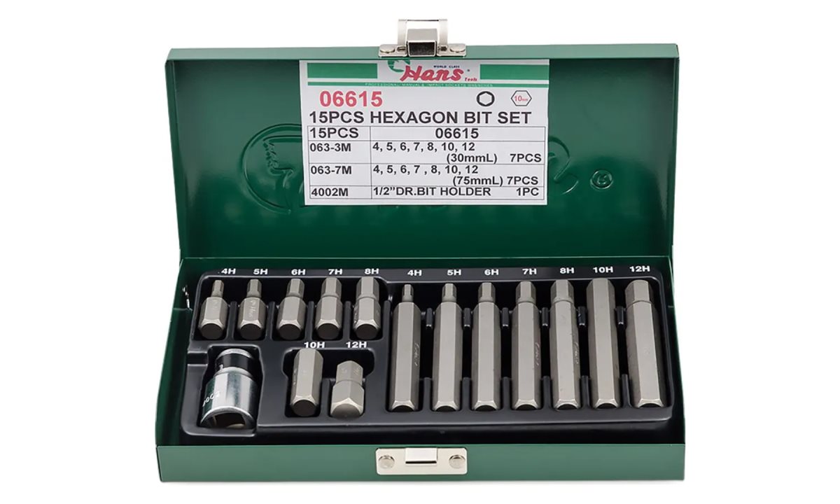 Набор шестигранных бит для шуруповерта Hans, 06615 (0)