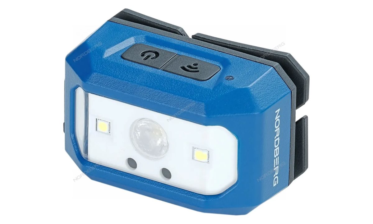 Фонарь светодиодный налобный, аккумуляторный, 3,7 В NORDBERG 1950 (1)