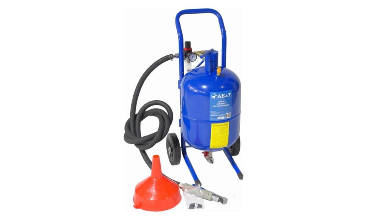  Аппарат пескоструйный T06505 AE&T 19л (1)