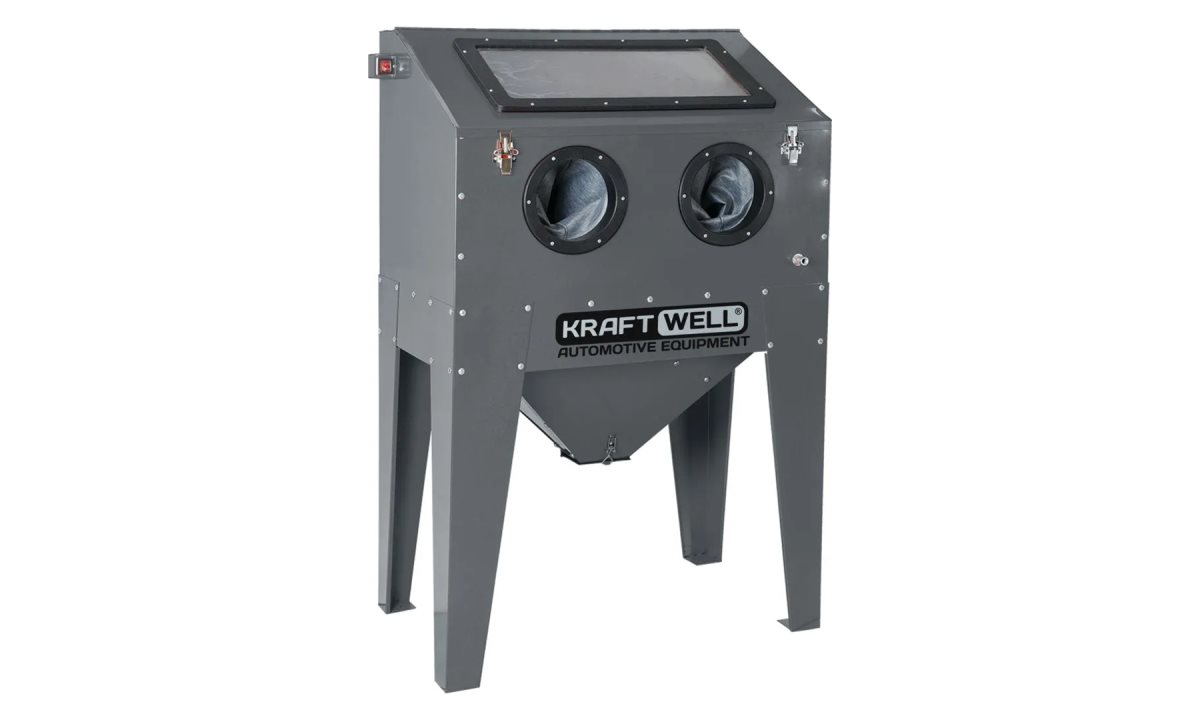  KraftWell KRW-SB220F Камера пескоструйная, фронтальная загрузка, 220 л (1)