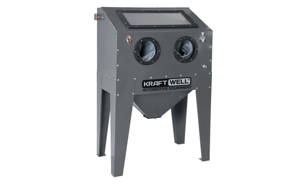  KraftWell KRW-SB220F Камера пескоструйная, фронтальная загрузка, 220 л (0)