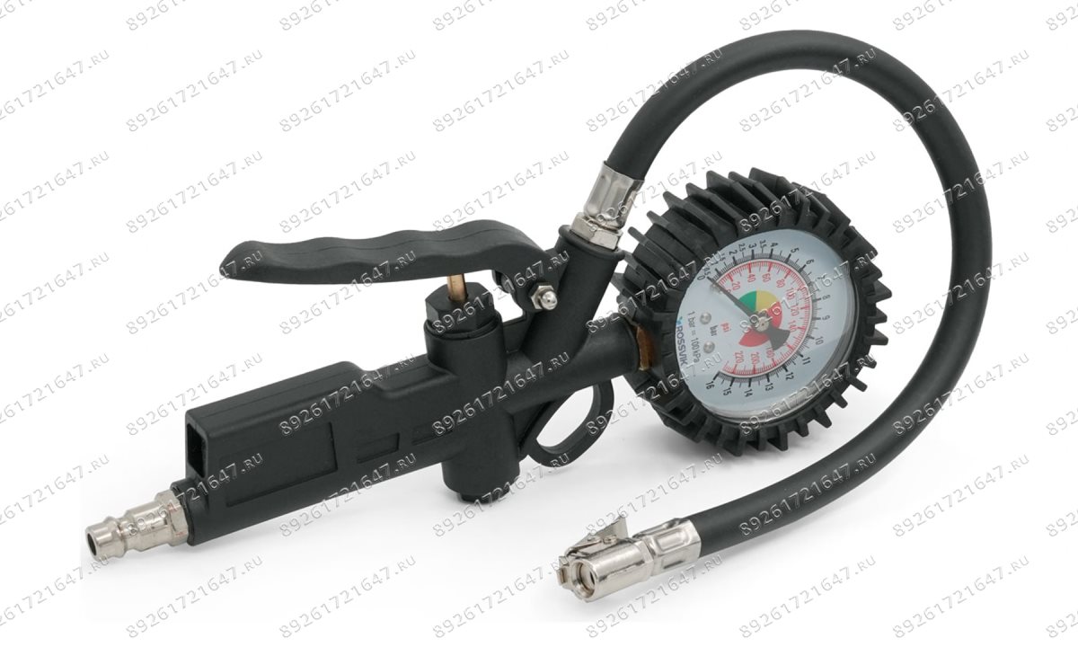  Пистолет накачки ROSSVIK RIG-016M с механическим манометром, 0-16бар (0)