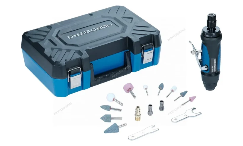 Пневмобормашинка с комплектом насадок NORDBERG NP3022K фото