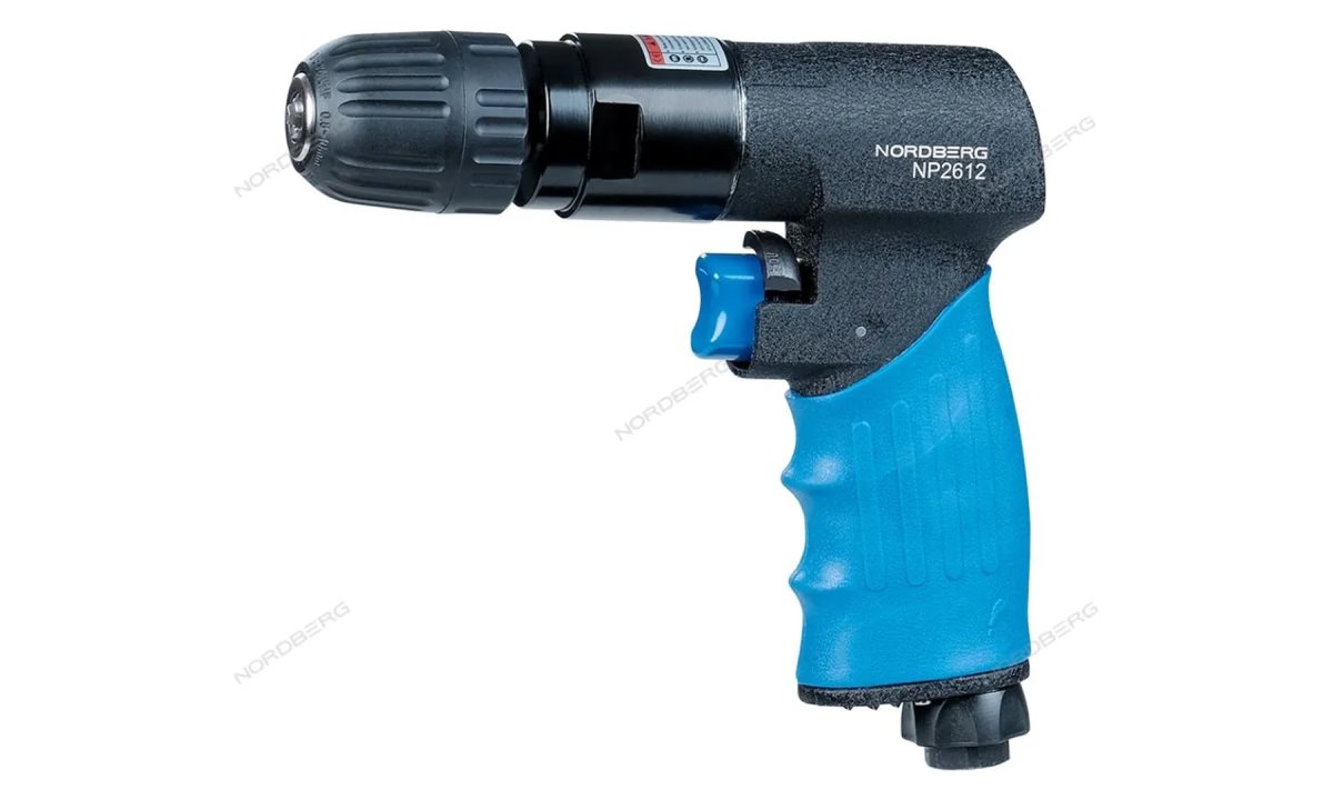  Пневмодрель диам. сверла до 10мм, реверсивная NORDBERG NP2612 (1)
