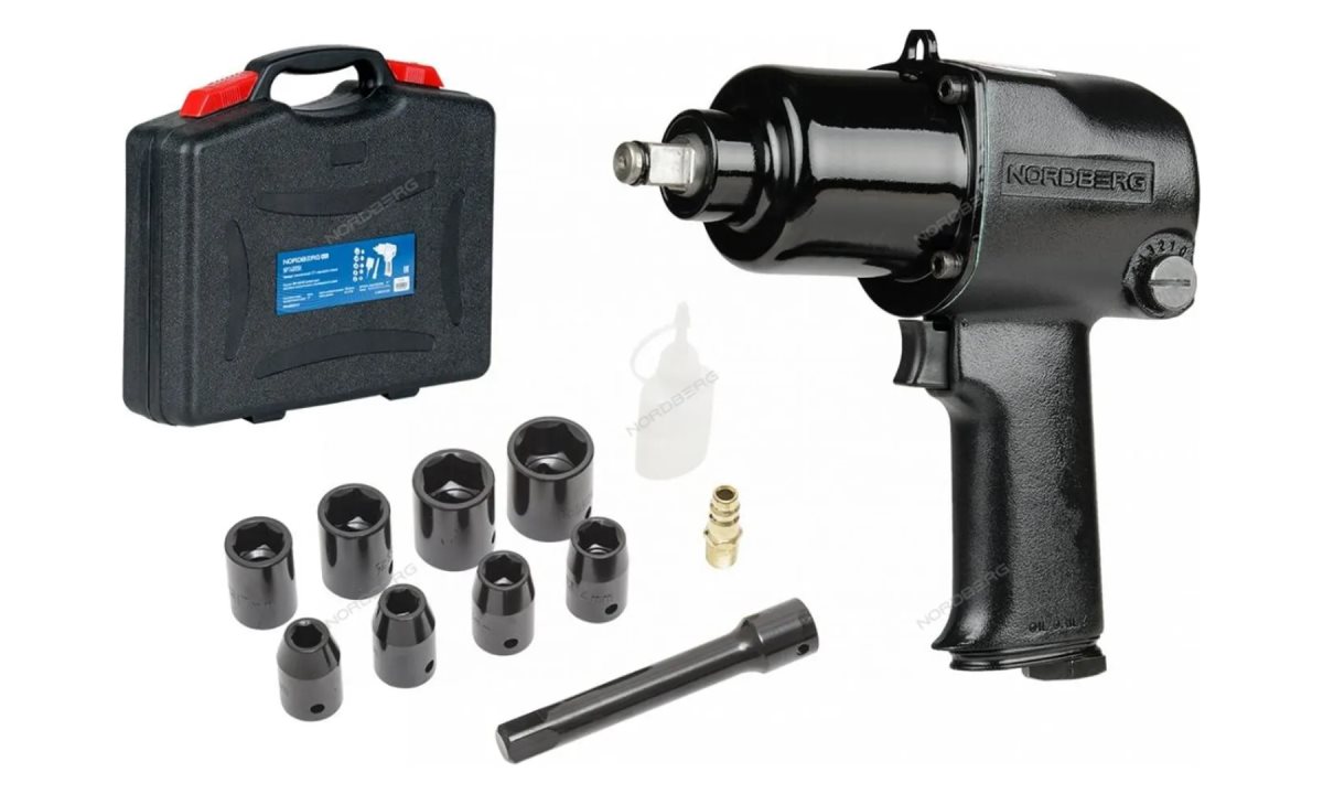  Пневмогайковерт ударный 1/2 в кейсе, 850 нм NORDBERG ECO NP14085K (0)