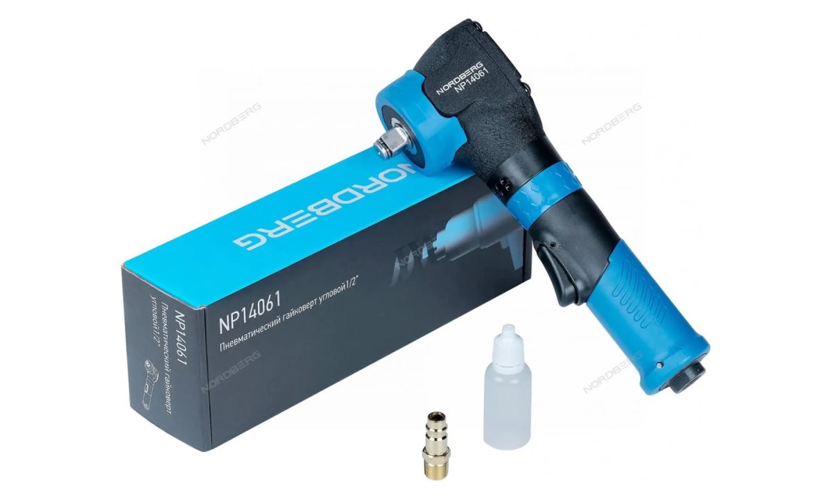  Пневмогайковерт угловой, ударный 1/2, 500Нм NORDBERG NP14061 (0)