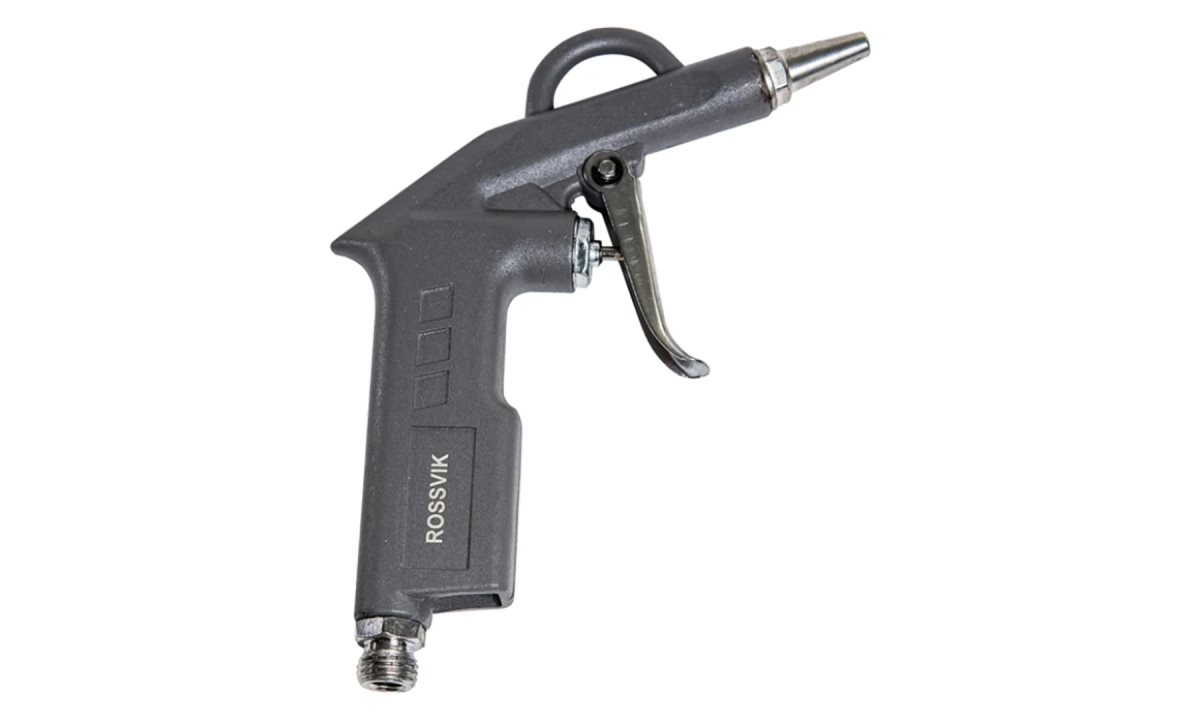  50047.R Пистолет обдувочный ROSSVIK короткий носик, корпус металлический (0)