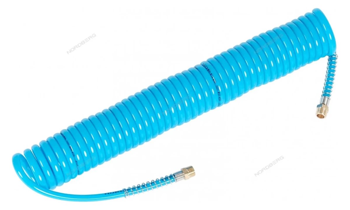  Шланг воздушный спиральный полиуретановый диам. 6х8мм, 6 м NORDBERG HS0606PU (0)
